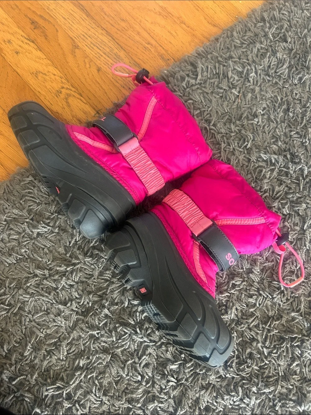 Sorel Toddler Hot Pink and Black Winter Boots Size 9